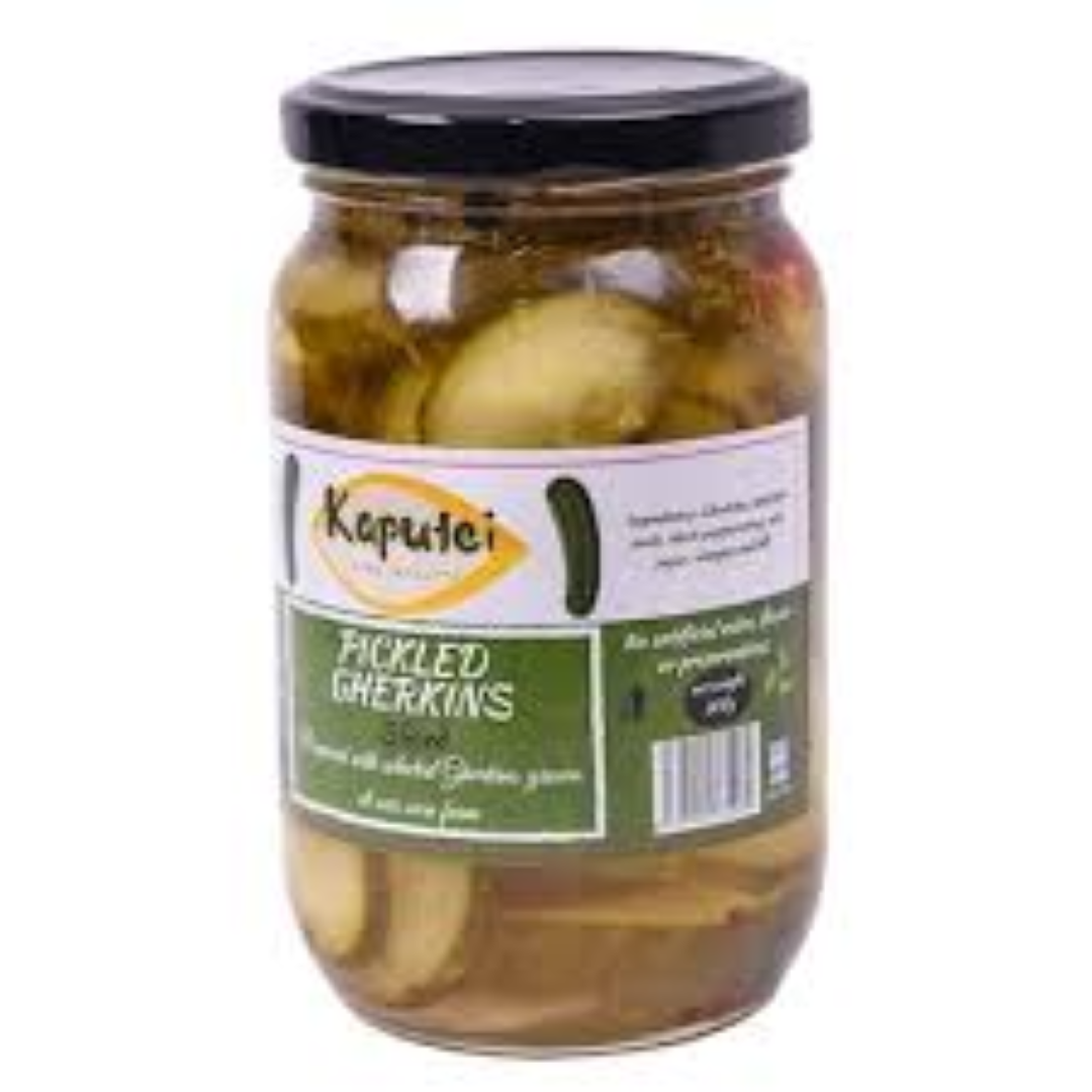 KAPUTEI FARM PICKLED GHERKINS SLICED 700G